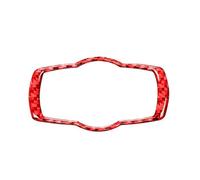 Décoration Bande Garniture Pour BMW E90 E92 E93 Série 3 320i 325i 2005-2012 Cadre De Commutateur De Phare En Fibre De Carbone Garniture Autocollant Décoratif Intérieur De Voiture(Rouge)