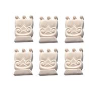 Décoration Bois Sculpté Applique Chapiteau De Colonne Carrée En Bois Massif 6 Pièces Avec Base De Colonne Romaine Sculptée Et Petits Ornements En Bois 7 X 9.5 X 3.5cm