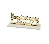 DÉCORATION BOIS VEUX TU ÊTRE MON PARRAIN OR