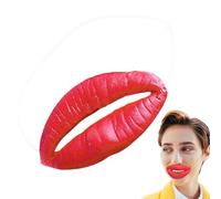Décoration bouche de saucisse - Masque de lèvres rouges drôles pour le poisson d'avril et Halloween | Masque en latex à grandes lèvres épaisses pour farces, cosplay, fêtes, accessoires photo et