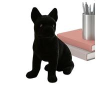 Décoration Bouledogue Français,Déco Maison Mignonne Réaliste Flockée - Petites Figurines Bulldog Français Flockées | pour Intérieur Extérieur Table Étagère Cheminée Bureau Jardin Cour Patio Noël