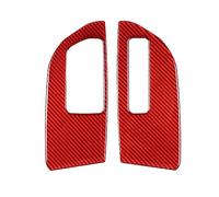 Décoration Bouton voiture Compatible Avec Mitsubishi Pour Eclipse 2006-2010 2011 Fibre Carbone Souple Fenêtre Voiture Bouton Levage Verre Cadre Couverture Garniture Autocollant(2)