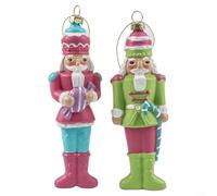 Décoration casse-noisette pour sapin de Noël et couronne - Avec ficelle de suspension pour un placement pratique sur les portes et les tables (A+B)