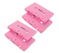 Décoration Cassette Audio Rétro Rose en Plastique, Lot de 4 Pièces