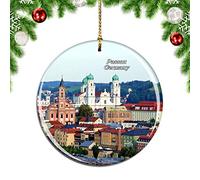 Décoration Céramique Sapin De Noël Allemagne Cathédrale Saint-Étienne De Passau Élégant Décoration Sapin De Noël Créatif Ornement Céramique pour Famille Vacances Fenêtre