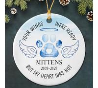 Décoration Céramique Sapin De Noël Tes Ailes Étaient Prêtes, mais Mon Cœur N'Était Pas Aimé pour Toujours. Rond Decoration Noel Sapin Céramique Ornement pour Balcon Activités Fête