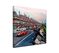 Décoration chambre tableau, tableau deco, tableau design, tableau mural, Tableau toile reproduction Les 24h du Mans, 30x30 cm