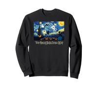 Décoration Chat Citrouille Nuit étoilée Halloween sorcière fantôme Sweatshirt