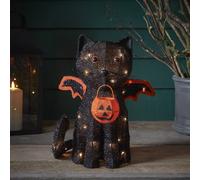Décoration Chat d'Halloween à Piles pour l'Extérieur