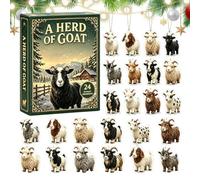Décoration Chèvre Compte à Rebours Noël Souvenir Des Fêtes 24 Jours En | Figurine Chèvre Calendrier De L'Avent Compte À Rebours Pour Amateurs d'Animaux Porte Cheminée