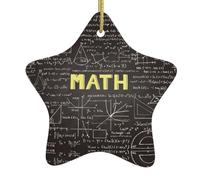 Décoration chrétienne en forme d'étoile en céramique avec ficelle, décoration à suspendre pour l'école mathématiques