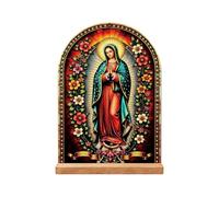 Décoration chrétienne pour la maison Support acrylique Jésus Vierge Marie Base