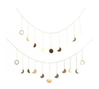 Décoration cinématographique en métal Phase de lune parfaite pour les maisons bohèmes modernes (taille M)