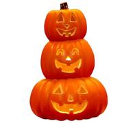 Décoration Citrouille Lumineuse avec Visage de Diable Lampe Citrouille LED étanche à 3 Niveaux éclairage Chaud pour Halloween intérieur et extérieur.