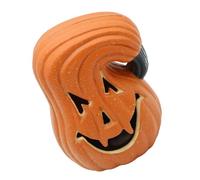 Décoration classique en forme de citrouille d'Halloween pour une utilisation en extérieur Construction pratique en polyéthylène haute densité sans outils Assemblage requis Résistant aux intempéries