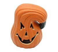 Décoration classique en forme de citrouille d'Halloween pour une utilisation en extérieur Construction pratique en polyéthylène haute densité sans outils Assemblage requis Décorations de cour