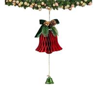 Décoration Cloches de Noël,Cloches Rustiques en Papier - Décoration Traditionnelle pour Table Magasin Mur Salle De Classe Jardin Porte Mariage