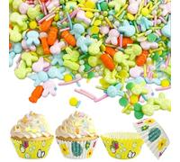 Décoration Comestible Pâques 85g, 50 Caissettes À Cupcakes