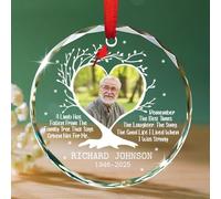 Décoration commémorative « A Limb Has Fallen » - Décoration de Noël personnalisée pour la perte d'un être cher, décoration de Noël personnalisée pour perte de famille, décorations en verre de deuil