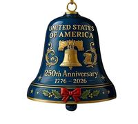 Décoration commémorative à suspendre pour 250e anniversaire de mariage pour célébration du patriotisme (bleu, 6 cm)