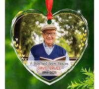 Décoration commémorative de deuil « A Hug Sent from Heaven » pour Noël 2025, décoration de Noël commémorative personnalisée, cadeau pour un être cher, nom de l'année et photo de condoléances