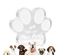 Décoration commémorative pour chien, souvenir en acrylique en forme d'empreinte de pattes, cadeau de condoléances pour animaux de compagnie, cadeau de souvenir de condoléances pour animaux de