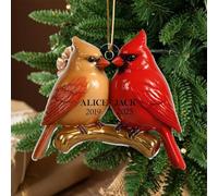 Décoration commémorative vintage nostalgique en acrylique pour papa, maman, Noël, décoration de Noël 2025, cadeau pour la perte des parents, souvenir de condoléances O-rnament