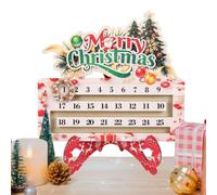 Décoration Compte À Rebours De Noël Décor Père Noël 25 Jours Avec Support