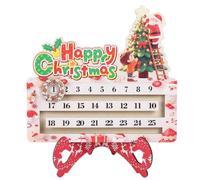 Décoration Compte À Rebours De Noël Décor Père Noël 25 Jours Avec Support
