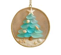 Décoration côtière en verre de mer Pendentifs pour réunions de famille (A, taille unique)