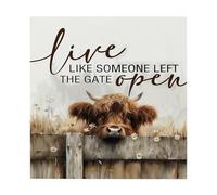 Décoration cowgirl de style rustique, art animal occidental en bois, pour plateaux étagés et fêtes, enseigne de ferme, pour cuisine, bureau, maison, étagère, cheminée