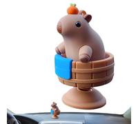 Décoration créative Capybara - Affichage de tableau de bord, sculpture à pompons | Largement utilisé comme décoration d'intérieur de voiture, accessoire d'animal de bureau pour chambre d'enfant