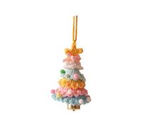 Décoration créative en crochet pour sapin de Noël avec clochettes en matériaux doux Décoration à suspendre Fait à la main en peluche Cloches d'arbre de Noël