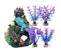 Décoration créative pour aquarium - Récif corallien coloré - Décoration pour la maison, la cuisine, le bureau, l'aquarium sous- , les crevettes, les tortues, les escargots