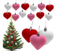 Décoration Cœur Saint-Valentin 12 Pièces Décoration Suspendable Cœur Amour | Ornements Suspendables Pour Un Mariage Pour Chambre Salon Fête Réunion Mariage Noël Rendez-vous