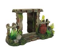 Décoration d’aquarium clôture avec portique Aqua Della Vert 19x8x10,5 cm