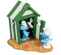 Décoration d’aquarium schtroumpfs plage schtroumpfette et costaud Aqua Della