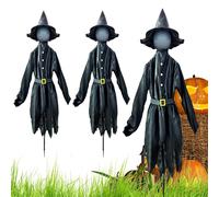 Décoration d' de la pieu de Witch - LED Spooky a éclairé des Accessoires. pour Les passages, Les Jardins, Les cimetières et Les pelouses. Ornement de Jardin extérieur de 59 Pouces. pour mettr