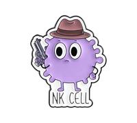 Décoration d ' insigne de revers d ' épingle en métal de conceptions éducatives créatives de cellules immunitaires parfaites pour les tenues et les accessoires