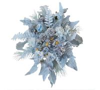 Décoration d'allée florale élégante pour mariage (bleu)