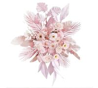 Décoration d'allée florale élégante pour mariage (rose)