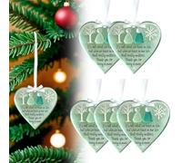 Décoration d'amitié en verre de mer en forme de cœur, souvenir d'amitié intemporelle, décoration en forme de cœur pour sapin de Noël, décorations à suspendre pour sapin de Noël, arts en verre de mer