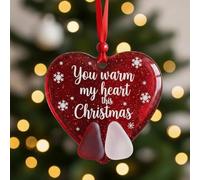 Décoration d'amitié en verre de mer en forme de flocon de neige faite à la main en acrylique - Décoration de Noël intemporelle à suspendre - Cadeau de Noël pour meilleurs amis