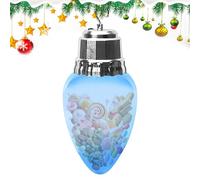 Décoration d'ampoules de sapin de Noël - Grands accessoires de bricolage - Décoration de Noël festive pour les vacances - Bonbons - Jouets - Snack pour adultes et enfants - Extérieur - Jardin