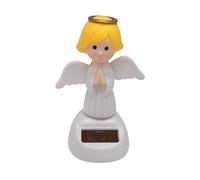 Décoration d'ange de voiture: ange avec tête de à énergie solaire, adorable pour tableau de bord, statuette d'ange oscillant | Accessoires mignons pour l'intérieur de la voiture,