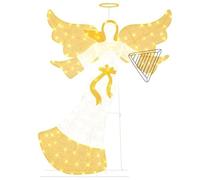 Décoration d'angle festive - Éclairage blanc chaud - 116 x 29 x 158,5 cm - En polyester - Décoration parfaite pour Noël et les jours fériés