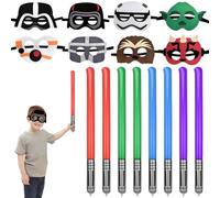 Décoration d'anniversaire Star Wars, décoration de sabre laser Star Wars, cadeaux de fête pour enfants anniversaire 16 pièces, décoration de fête d'anniversaire thème galaxie, contenu du calendrier de