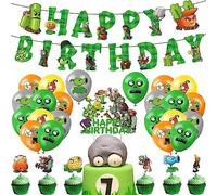 Décoration d'Anniversaire Zombies Fete Anniversaire Plants Decoration d'Anniversaire Plants Vs Zombies Ballons de Fête Plantes Ballons Anniversaire Pvz Décoration Gateau Pvz Bannière Anniversaire