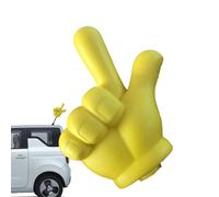 Décoration d'antenne de voiture, boule d'antenne de voiture avec geste à la main, décoration d'antenne jaune | Décoration extérieure de voiture facile à trouver dans le parking, décoration d'antenne