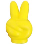 Décoration d'antenne de voiture | Panneau de paix jaune amusant en forme de boule d'antenne | Ajustement universel résistant aux intempéries pour une localisation facile de la voiture | Accessoire